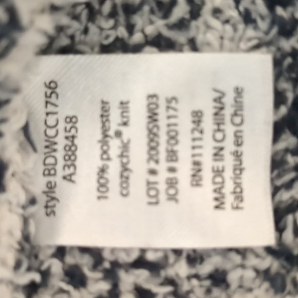 Barefoot Dreams Cozy Chic Heavyweight Knit Snowflake Sweater Navy/Cream XS - Picture 6 of 9